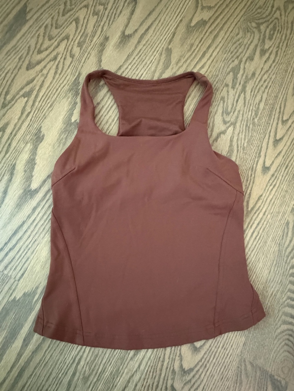 Women’s Lululemon Racerback Instill Tank Top in Rust with built in bra